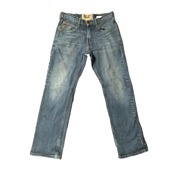 Ariat Other - Ariat Jeans Mens 32x32 Blue M5 Slim Straight Fit Medium Wash Distressed Cowboy